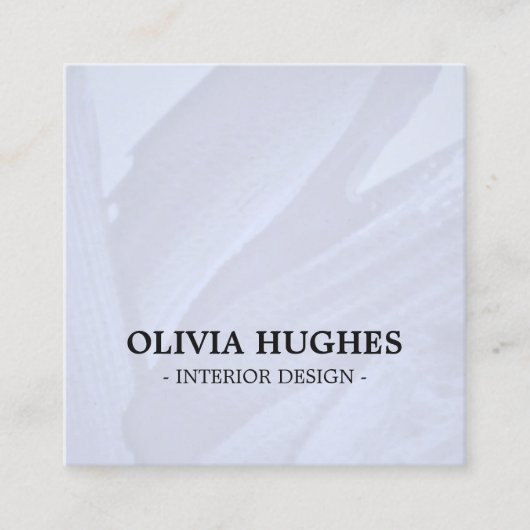 パステルエレガント抽象芸術インテリア設計者 スクエア名刺 (正面)