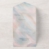 パステルエレガント抽象芸術シカスタムックバルミツワー オールインワン招待状 (外側)