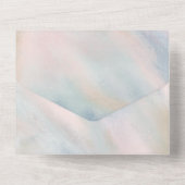 パステルエレガント抽象芸術シカスタムックバルミツワー オールインワン招待状 (裏面)