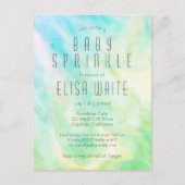 パステルエレガント抽象芸術シカスタムックベビー散水 インビテーションポストカード (正面)