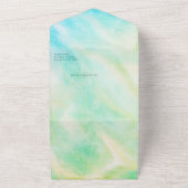 パステルエレガント抽象芸術シカスタムックBABYシャワー オールインワン招待状 (外側)