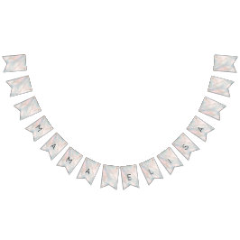 パステルエレガント抽象芸術シカスタムックBABYシャワー バンティングフラッグ