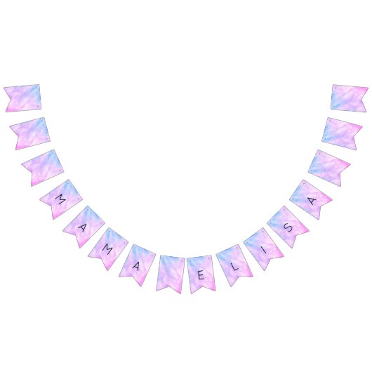 パステルエレガント抽象芸術シカスタムックBABYシャワー バンティングフラッグ (全)