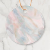 パステルエレガント抽象芸術シカスタムックBABYシャワー フェイバータグ (裏面)