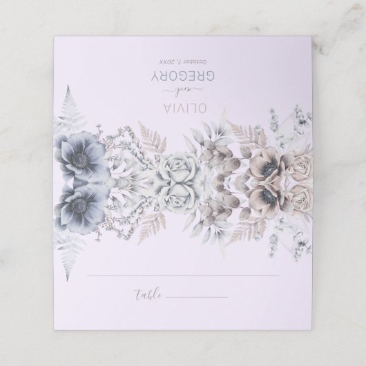 パステルエレガント春ウォーターカラーフラワー結婚ズ プレイスカード (外部開封)