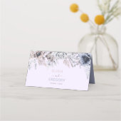 パステルエレガント春ウォーターカラーフラワー結婚ズ プレイスカード (裏面)