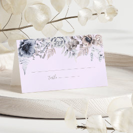 パステルエレガント春ウォーターカラーフラワー結婚ズ プレイスカード