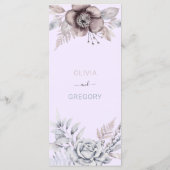 パステルエレガント春ウォーターカラーフラワー結婚ズ メニュー (裏面)