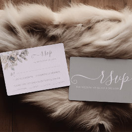 パステルエレガント春フラワー結婚ズの食事の選択 出欠カード