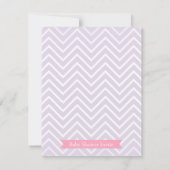 パステルエレガント春フローラバタフライベビーシャワー 招待状 (裏面)