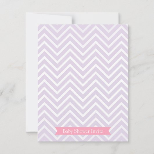 パステルエレガント春フローラバタフライベビーシャワー 招待状 (裏面)