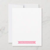 パステルエレガント春葉バタフライベビーシャワー 招待状 (裏面)