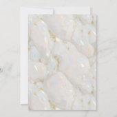 パステルエレガント虹色スパークリオパル石 招待状 (裏面)