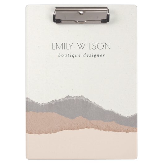 パステルエレガント赤面クラフトマウンテンウェーブ クリップボード (正面)