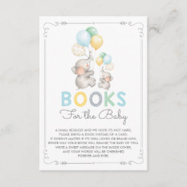 パステルエレファントがブックカードジャングルを持ちモダン込む エンクロージャーカード