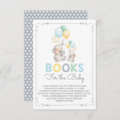 パステルエレファントがブックカードジャングルを持ちモダン込む エンクロージャーカード (正面/裏面)