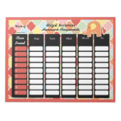 パステルエレファント宿題メモ帳 ノートパッド (正面)