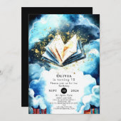 パステルエンチャントおもしろいストーリーブック誕生日 招待状 (正面/裏面)