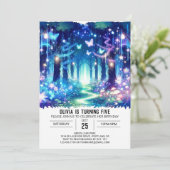 パステルエンチャントウッドランドデジタル誕生日 招待状 (スタンド正面)