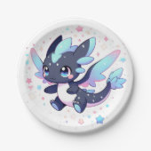 パステルエンチャントドラゴンベビーシャワー ペーパープレート (正面)