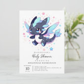 パステルエンチャントドラゴンベビーシャワー 招待状 (スタンド正面)
