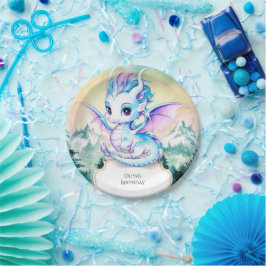 パステルエンチャントドラゴン誕生日 ペーパープレート