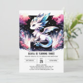 パステルエンチャントドラゴン誕生日 招待状 (スタンド正面)