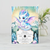 パステルエンチャントドラゴン誕生日 招待状 (スタンド正面)