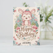 パステルエンチャントバニーデジタル誕生日 カード (スタンド正面)