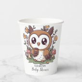 パステルエンチャントフクロウ赤ちゃんシャワー 紙コップ (正面)