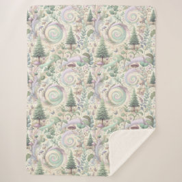 パステルエンチャント森：コテージコアファンタジー シェルパブランケット