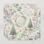 パステルエンチャント森：コテージコアファンタジー 招待状 (正面/裏面)