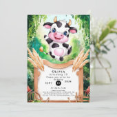 パステルエンチャント牛誕生日 招待状 (スタンド正面)