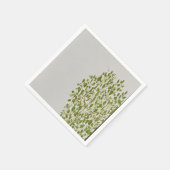 パステルエンボスツリーの葉のシンプルな現代アート スタンダードカクテルナプキン (角)