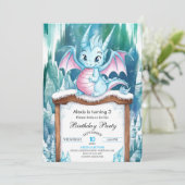 パステルエンchantedドラゴンの誕生日 招待状 (スタンド正面)