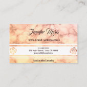 パステルオエレガントレンジマーブルモノスタイリッシュグラム 名刺 (裏面)