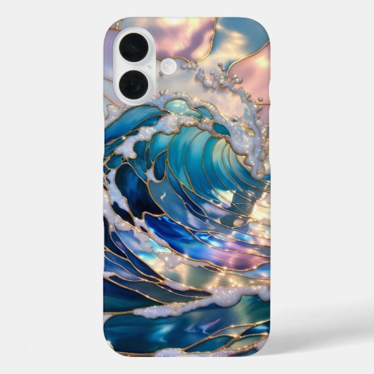 パステルオセアンウェーブのスマホケース Case-Mate iPhoneケース (裏面)