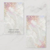 パステルオパルグリッタージュエリーディスプレイカード 名刺 (正面/裏面)