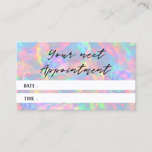 パステルオパールアポイントメントカード 名刺 (正面)