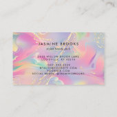 パステルオパールウォーターカラーグリッター 名刺 (裏面)