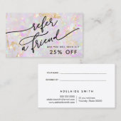 パステルオパールテクスチャ紹介カード 名刺 (正面/裏面)