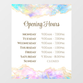 パステルオパールデザイン開館時間ウィンドウルッキング ウィンドウサイン