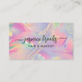 パステルオパール 水彩 グリッター 名刺 (正面)