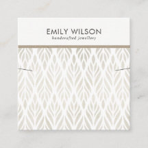 パステルオフ白フローラネックレスブレスレットディスプレイ