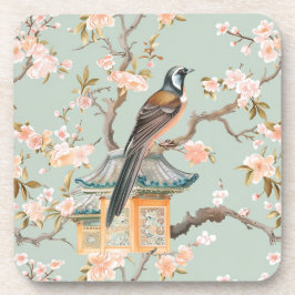パステルオリエンタルバードとフルーツの花 コースター