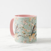 パステルオリエンタルバードとフルーツの花 マグカップ (正面左)