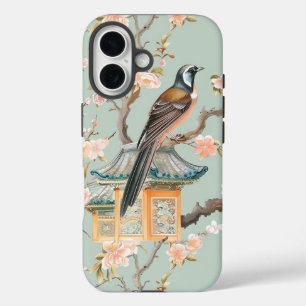 パステルオリエンタルバードとフルーツの花 iPhone 16ケース