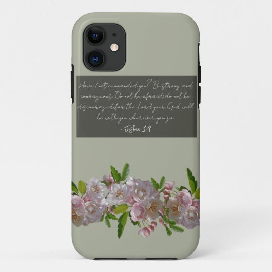 パステルオリーブグリーンの静かな聖書の喜びケース Case-Mate iPhoneケース (裏面)