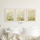 パステルオリーブグリーンワイルドフラワーメドウプリント2 of 3 ポスター