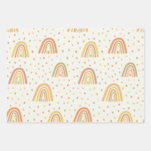 パステルオレンジとイエローボホレインボウズとドロップ